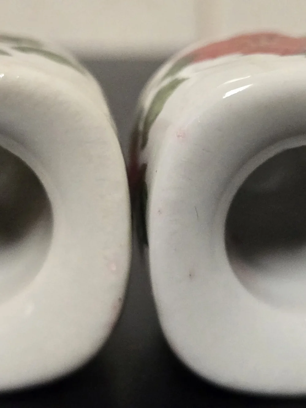 Vintage Poinsettia Porcelain Candle Holders - Funny Design West Germany